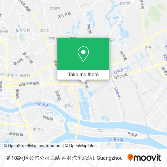 番10路(区公汽公司总站-南村汽车总站) map