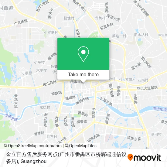 金立官方售后服务网点(广州市番禺区市桥辉端通信设备店) map