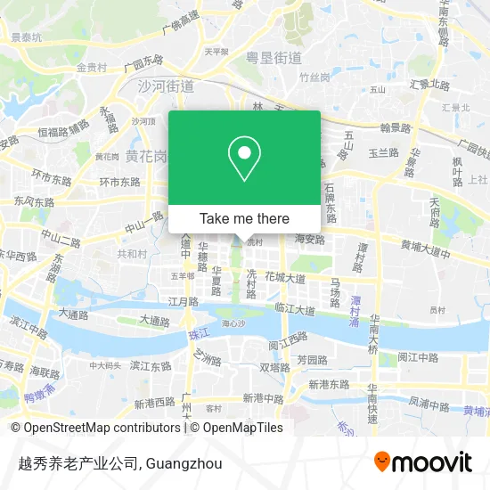 越秀养老产业公司 map