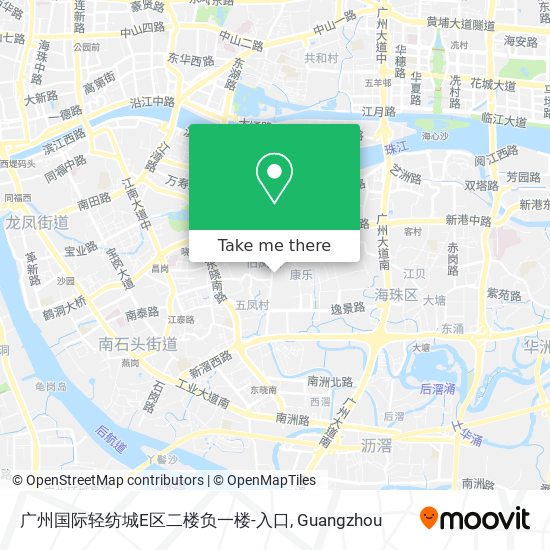 广州国际轻纺城E区二楼负一楼-入口 map