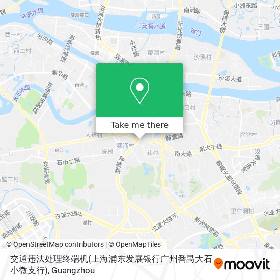 交通违法处理终端机(上海浦东发展银行广州番禺大石小微支行) map