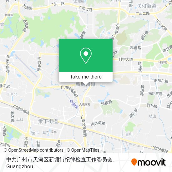 中共广州市天河区新塘街纪律检查工作委员会 map