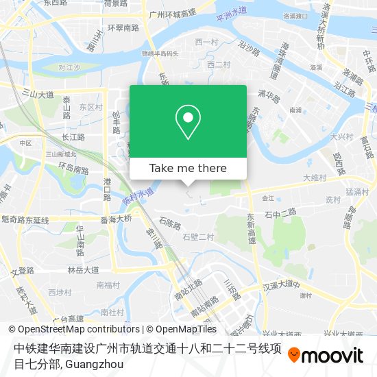 中铁建华南建设广州市轨道交通十八和二十二号线项目七分部 map