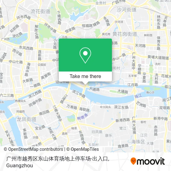 广州市越秀区东山体育场地上停车场-出入口 map