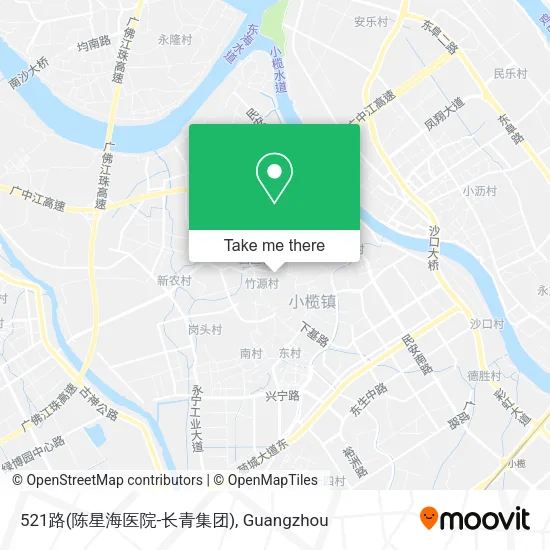 521路(陈星海医院-长青集团) map