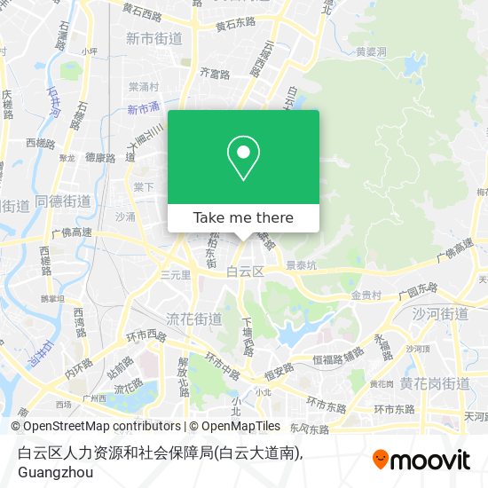 白云区人力资源和社会保障局(白云大道南) map