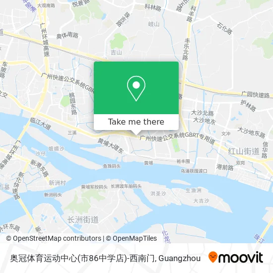 奥冠体育运动中心(市86中学店)-西南门 map