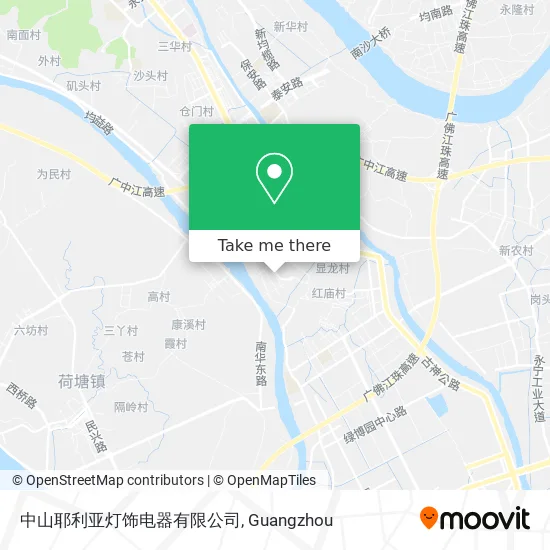 中山耶利亚灯饰电器有限公司 map