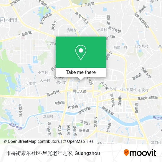 市桥街康乐社区-星光老年之家 map