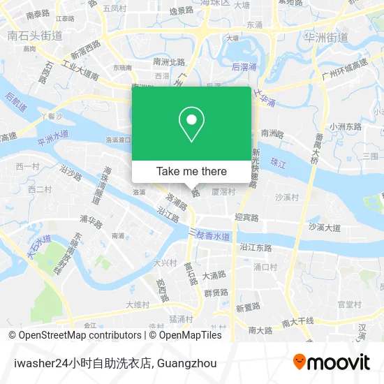 iwasher24小时自助洗衣店 map