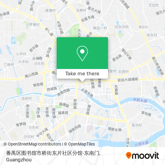 番禺区图书馆市桥街东片社区分馆-东南门 map