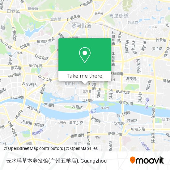 云水瑶草本养发馆(广州五羊店) map