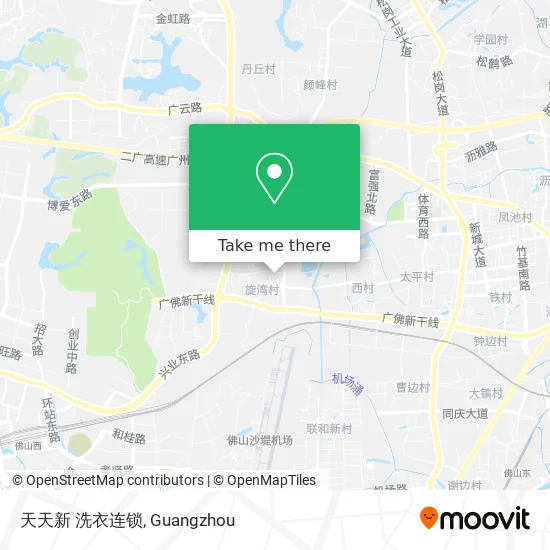 天天新  洗衣连锁 map