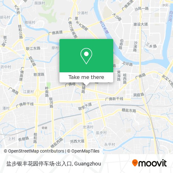 盐步银丰花园停车场-出入口 map