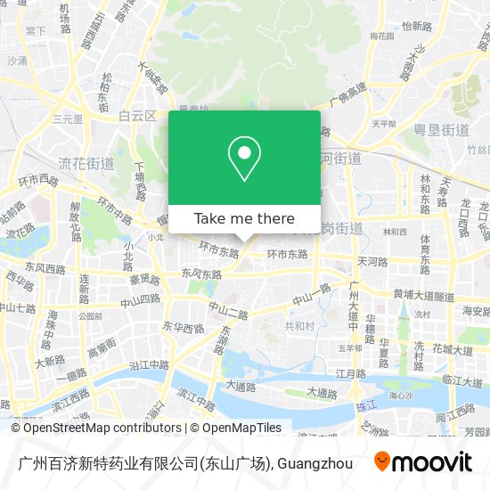 广州百济新特药业有限公司(东山广场) map