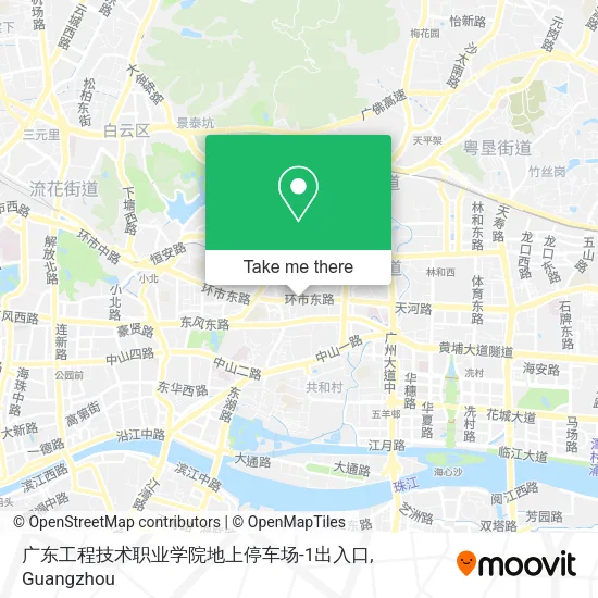 广东工程技术职业学院地上停车场-1出入口 map