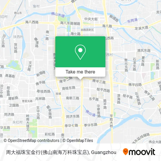 周大福珠宝金行(佛山南海万科珠宝店) map
