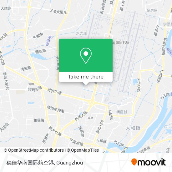 穗佳华南国际航空港 map