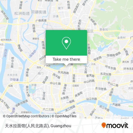 天水拉面馆(人民北路店) map