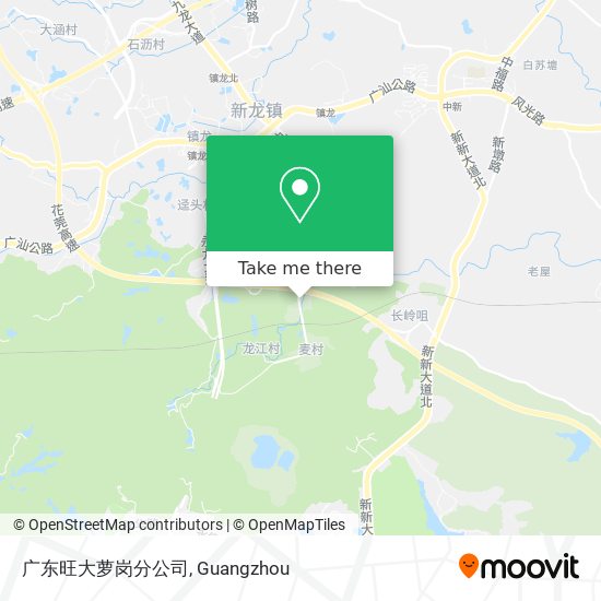 广东旺大萝岗分公司 map