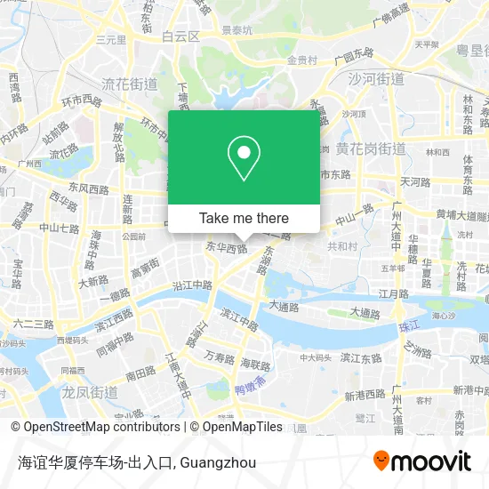 海谊华厦停车场-出入口 map