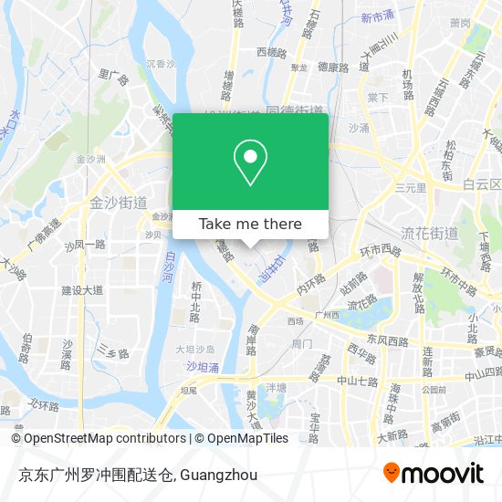 京东广州罗冲围配送仓 map