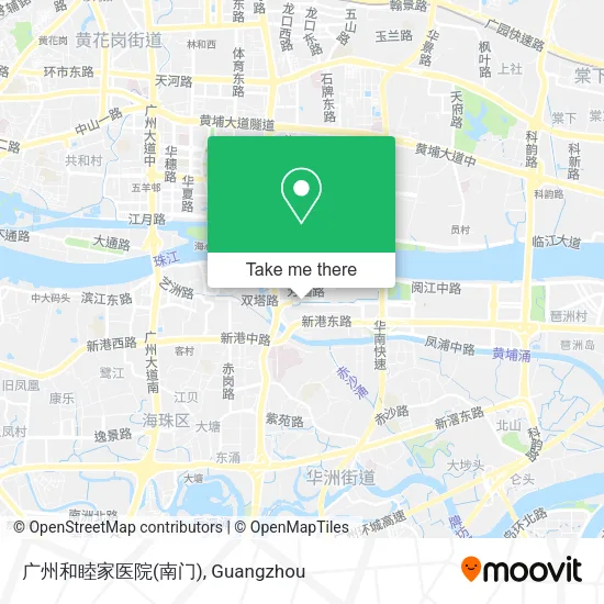 广州和睦家医院(南门) map