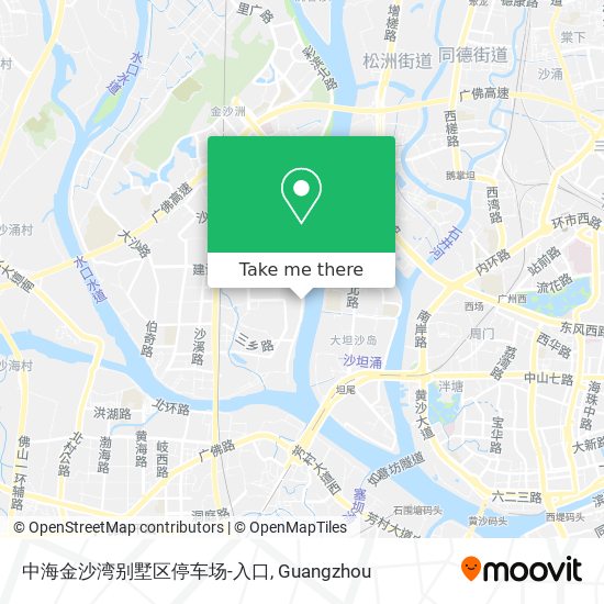 中海金沙湾别墅区停车场-入口 map