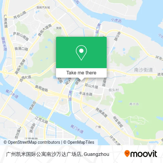 广州凯米国际公寓南沙万达广场店 map