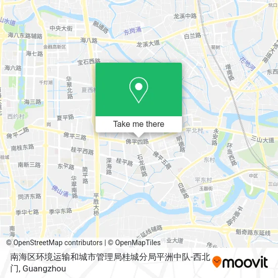 南海区环境运输和城市管理局桂城分局平洲中队-西北门 map