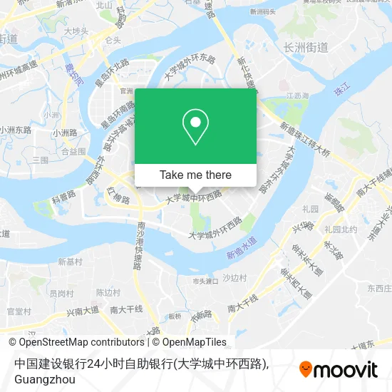 中国建设银行24小时自助银行(大学城中环西路) map