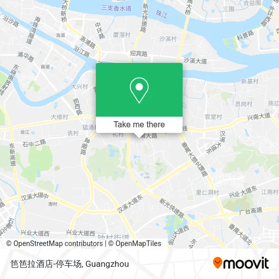 笆笆拉酒店-停车场 map