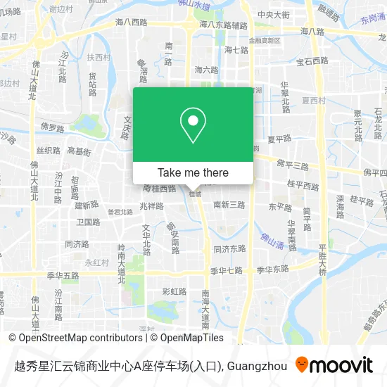 越秀星汇云锦商业中心A座停车场(入口) map