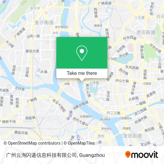 广州云淘闪递信息科技有限公司 map