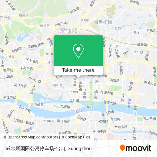 威尔斯国际公寓停车场-出口 map