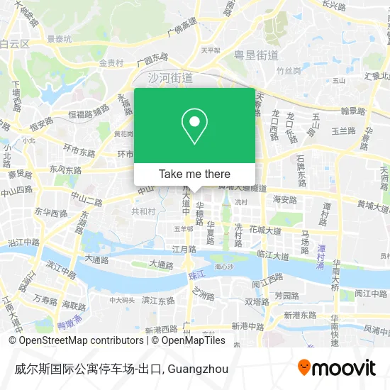 威尔斯国际公寓停车场-出口 map