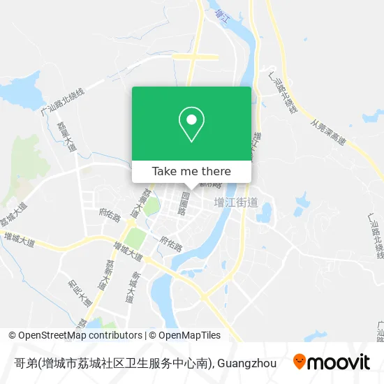 哥弟(增城市荔城社区卫生服务中心南) map