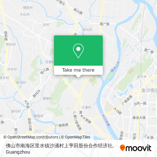 佛山市南海区里水镇沙涌村上亨田股份合作经济社 map