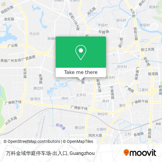 万科金域华庭停车场-出入口 map