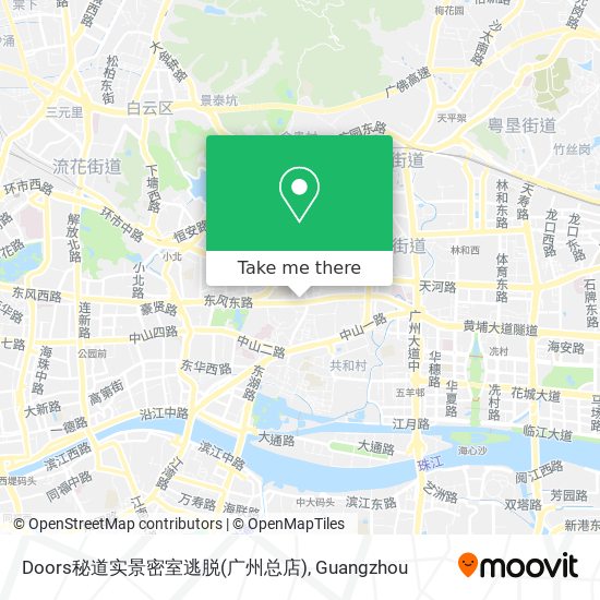 Doors秘道实景密室逃脱(广州总店) map