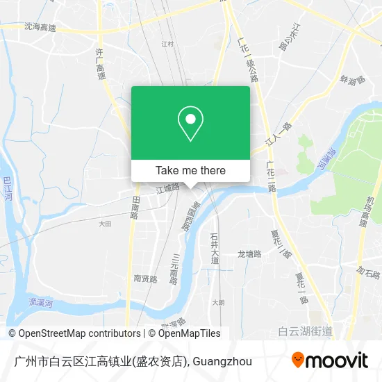 广州市白云区江高镇业(盛农资店) map