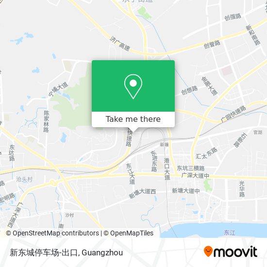 新东城停车场-出口 map