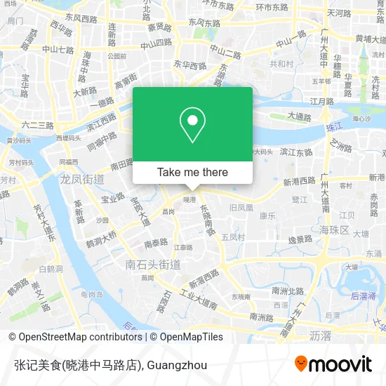 张记美食(晓港中马路店) map