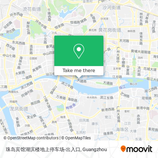 珠岛宾馆湖滨楼地上停车场-出入口 map