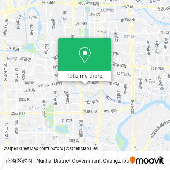 南海区政府 - Nanhai District Government map