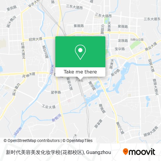 新时代美容美发化妆学校(花都校区) map