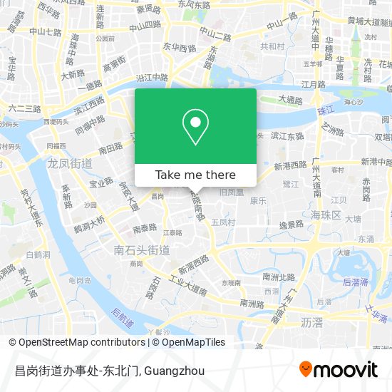 昌岗街道办事处-东北门 map