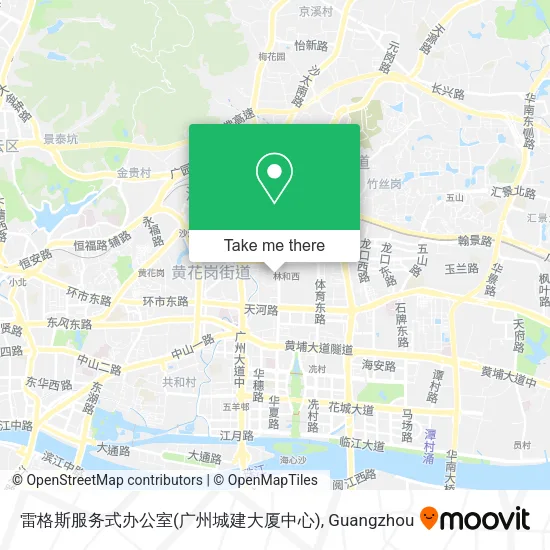 雷格斯服务式办公室(广州城建大厦中心) map