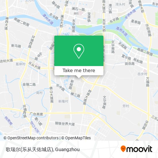 歌瑞尔(乐从天佑城店) map