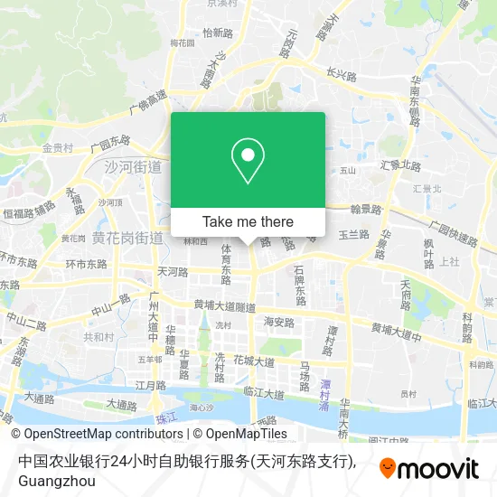 中国农业银行24小时自助银行服务(天河东路支行) map